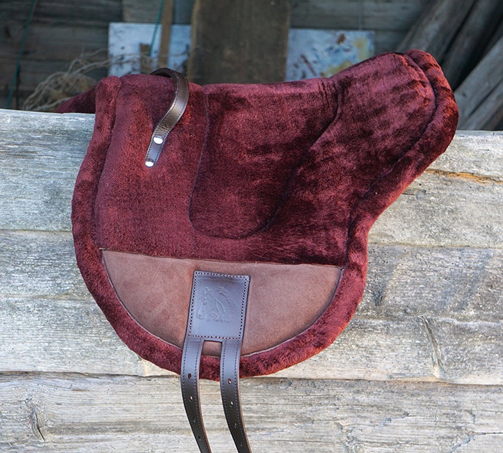 F.R.A® Ridpad / Barbackasadel Burgundy/Brown Cob/Full