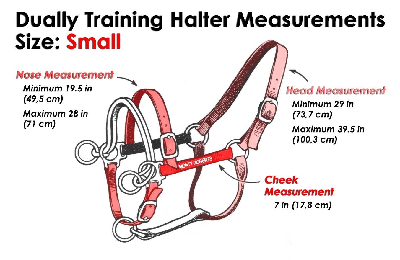 Monty Roberts Dually Halter Small Röd