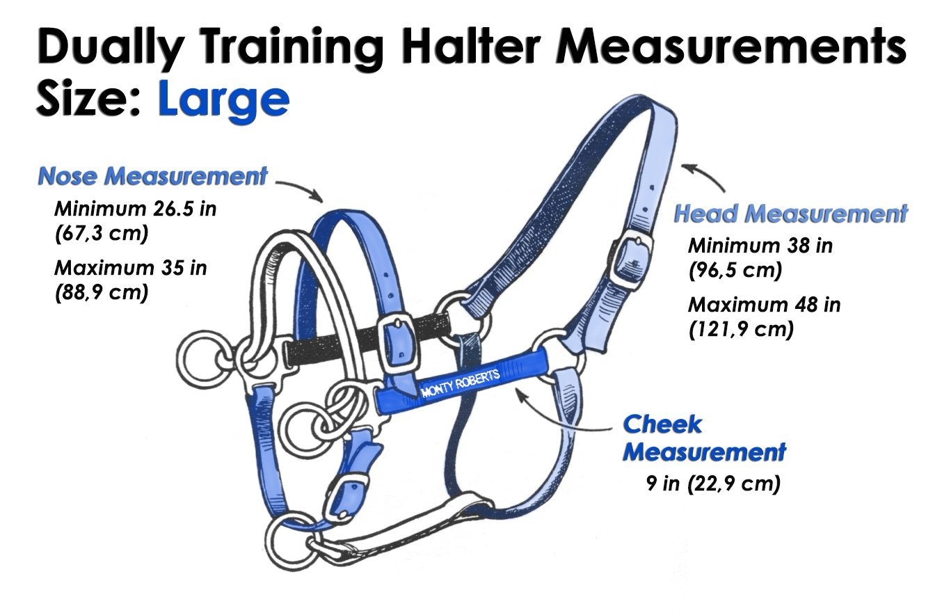Monty Roberts Dually Halter Large Blå