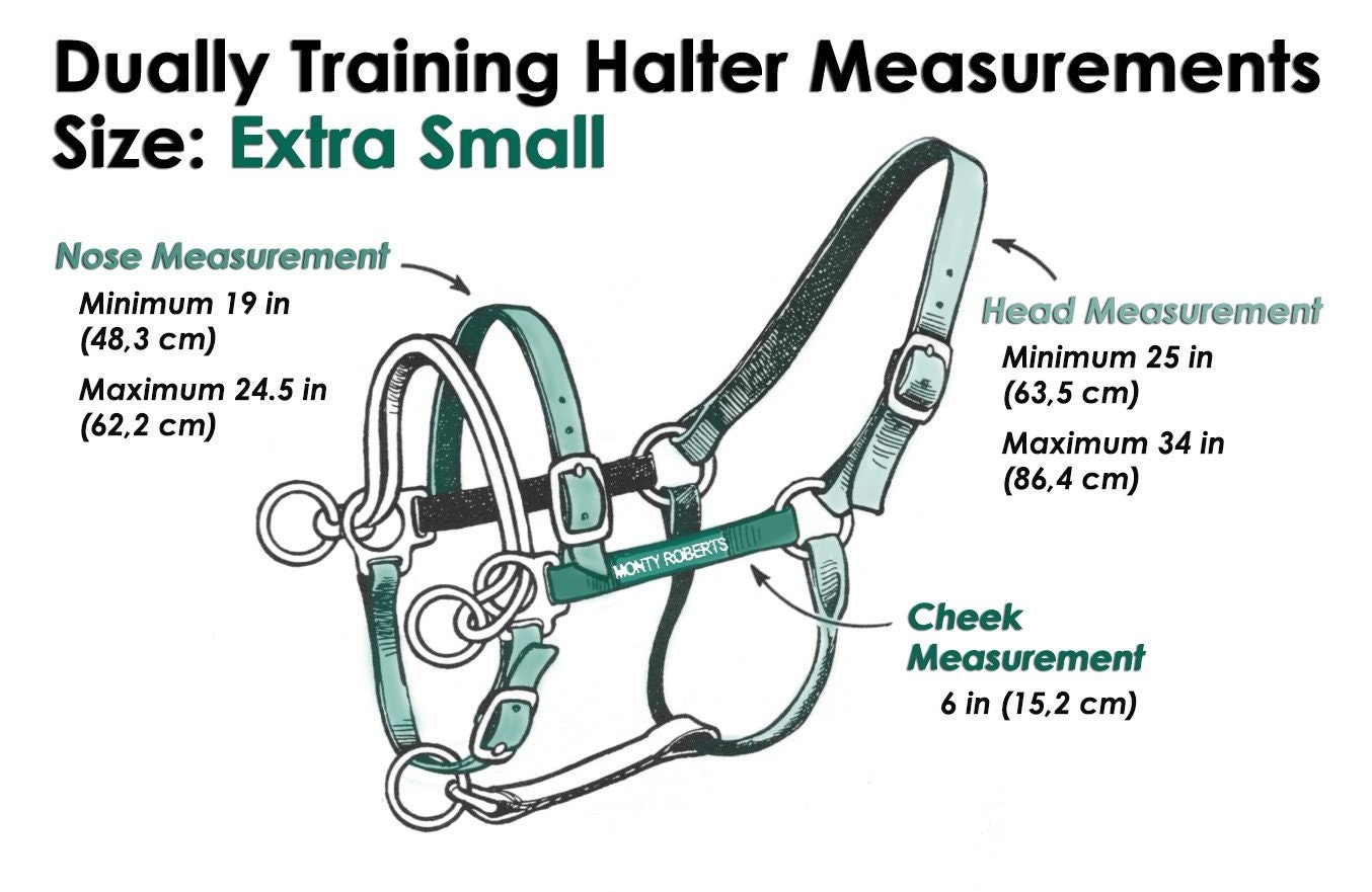 Monty Roberts Dually Halter X-Small Grön