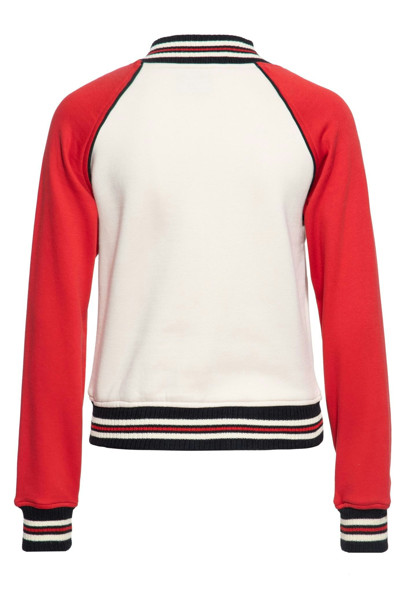 College Raglan Sweat Jacket Blanko Red