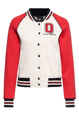 College Raglan Sweat Jacket Blanko Red