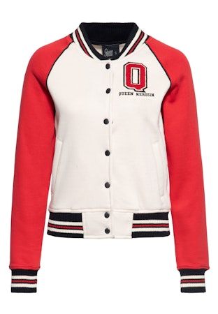 College Raglan Sweat Jacket Blanko Red
