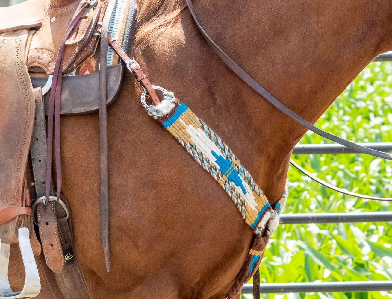 Schulz Equine Mohair Breast Collar Blue