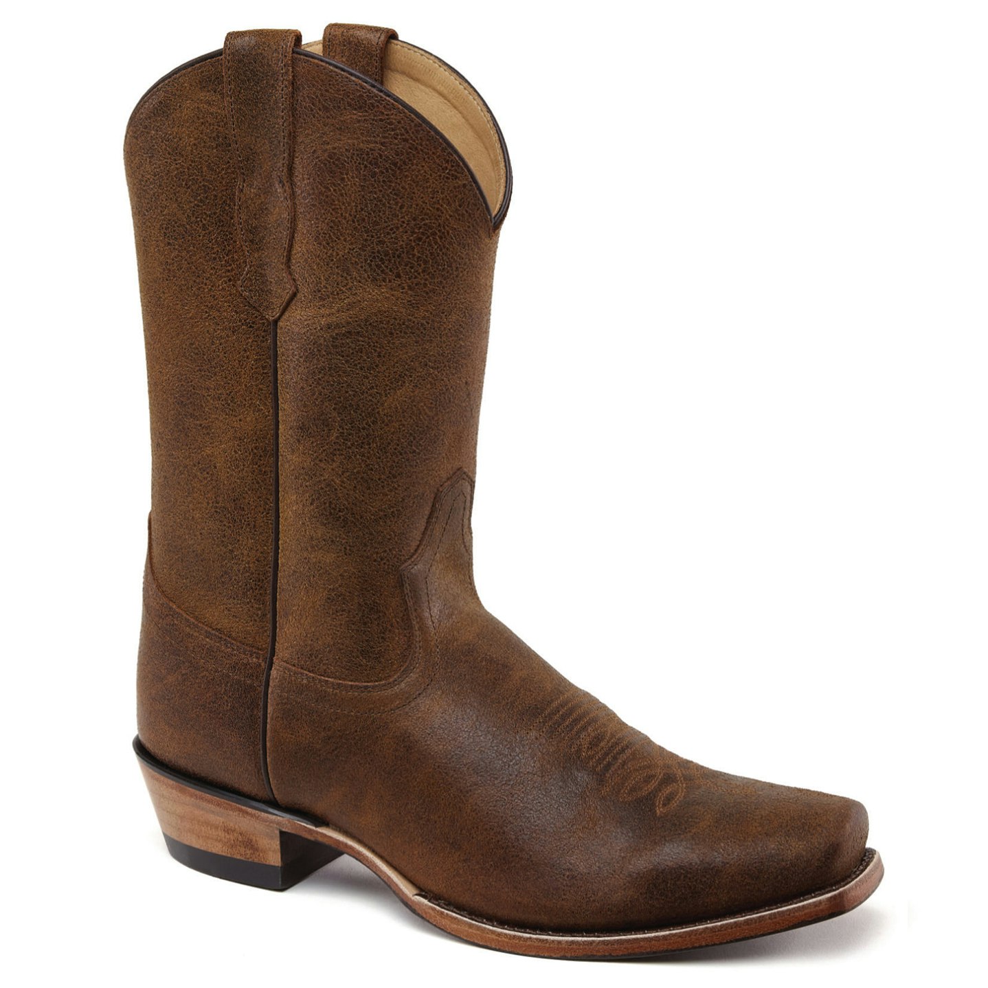 Old West Westernboots Kansas City Yelow Brown Vintage Crackle