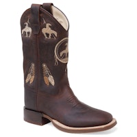 Old West Westernboots Cimarron Brown Pull Up