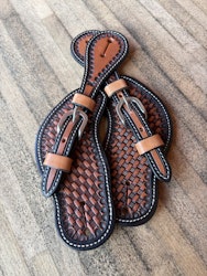 Professional´s Choice Basket Weaver Spur Strap Chestnut/Black Womens