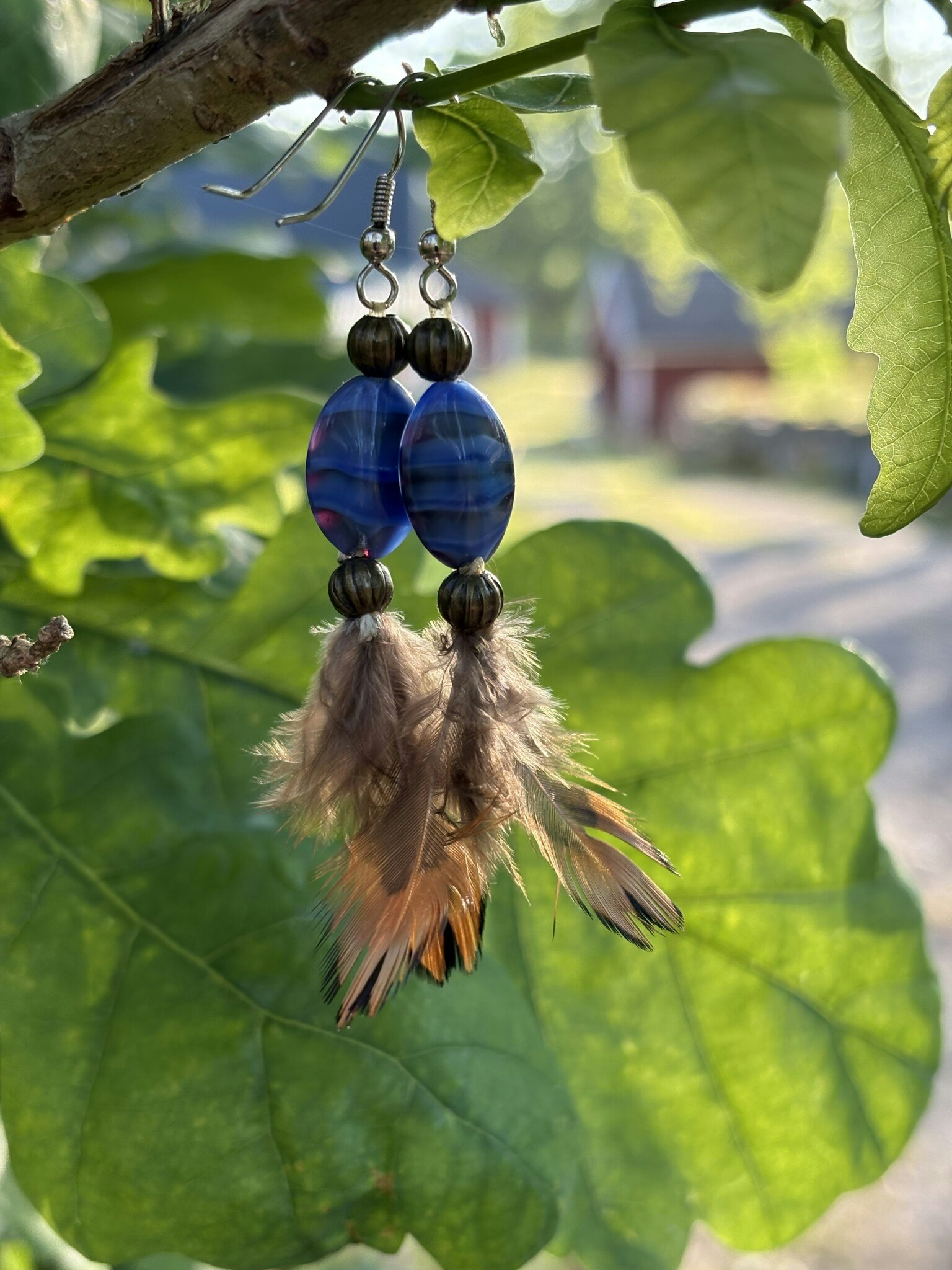 Earring Blue Stone
