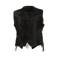 Stars & Stripes West W-02 100% Cowhide Leather Black