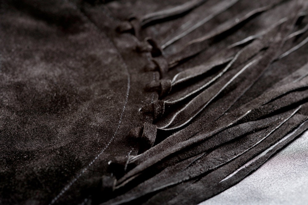 Stars & Stripes West W-02 100% Cowhide Leather Black