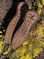 Weaver Floret Tooled Spur Straps