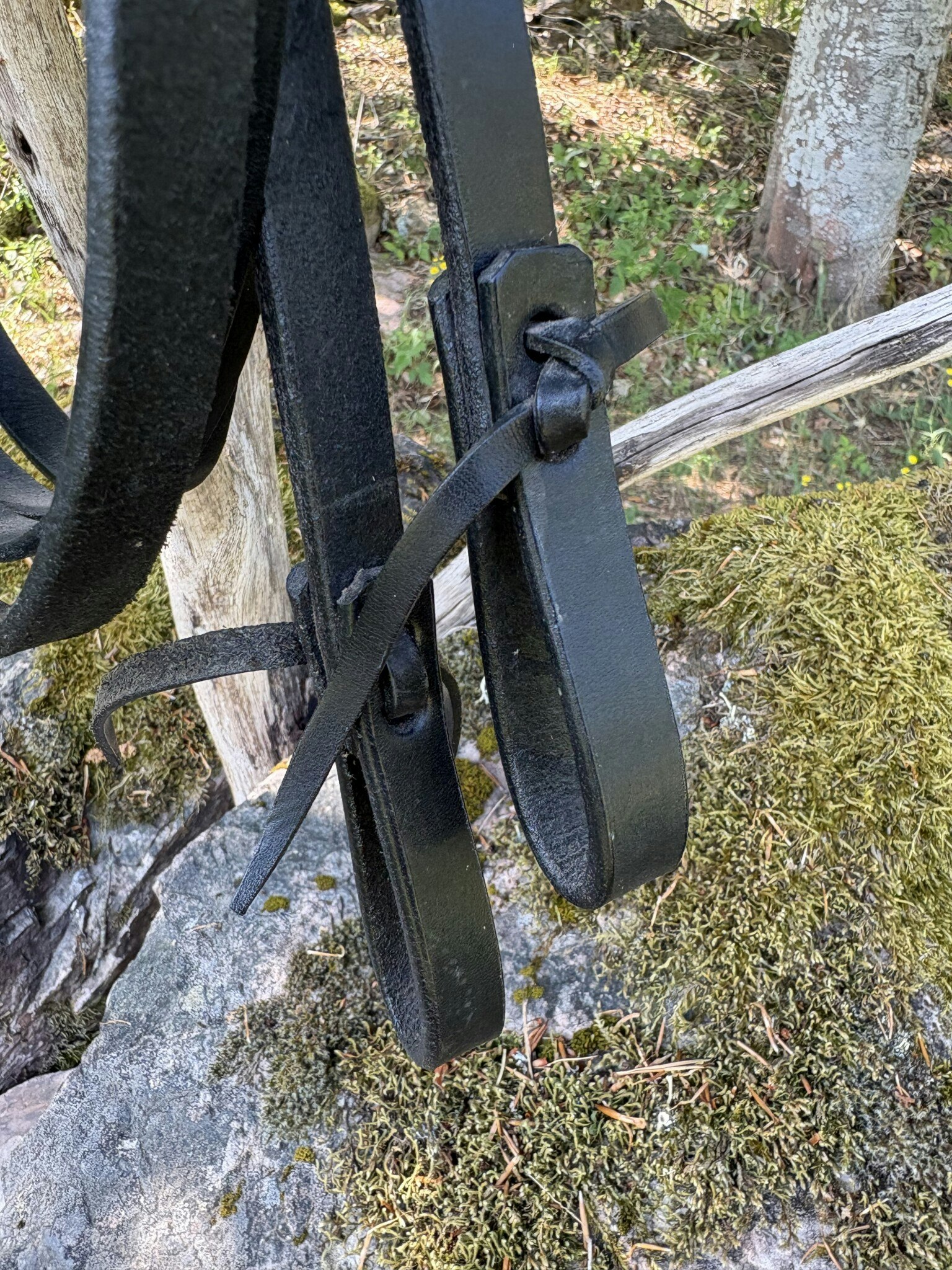 Black harness Reins 5/8 tum x 7 feet