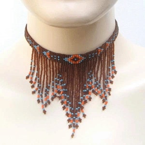 Handgjorrt Halsband Native Brown