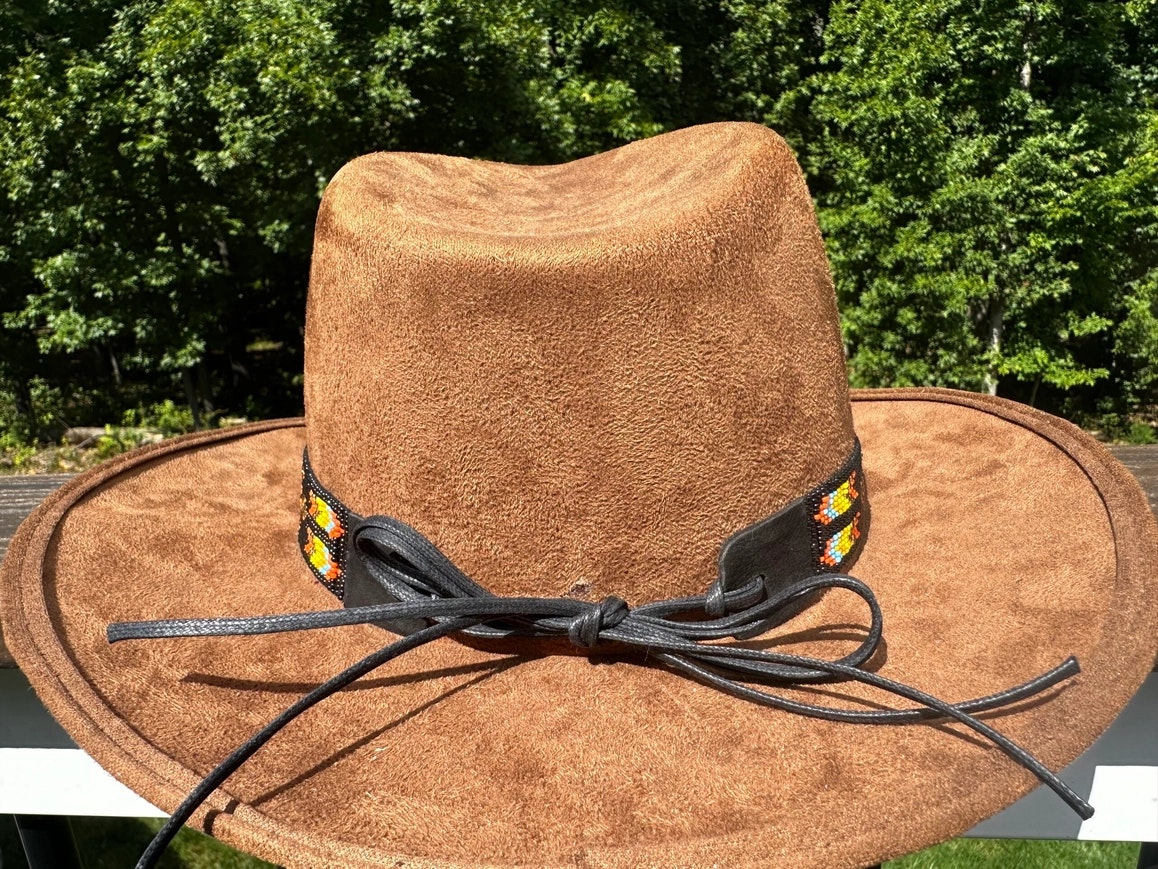 Handgjort Pärlat Hattband Native Fire