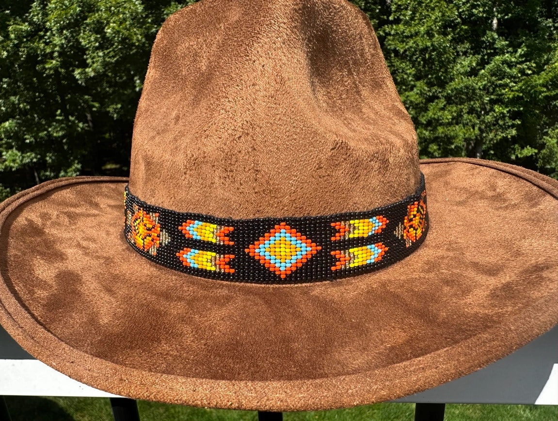 Handgjort Pärlat Hattband Native Fire
