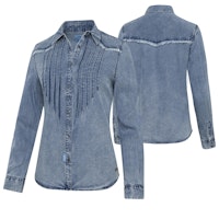 Stars & Stripes Westernshirt Blue