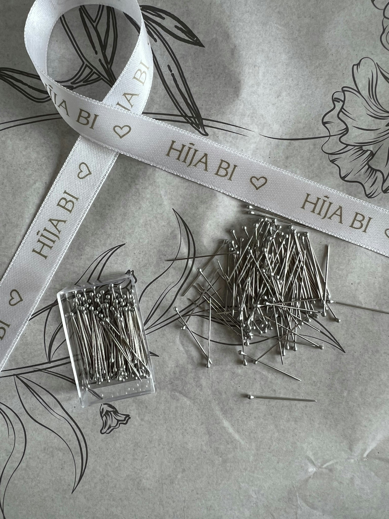 Hijab nåler sølv