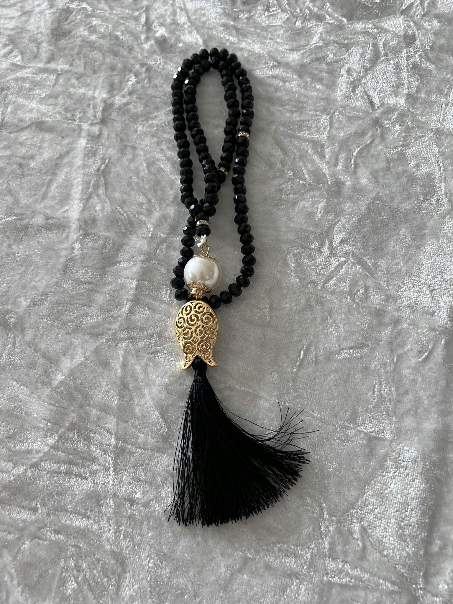 Tasbeeh crystal svart