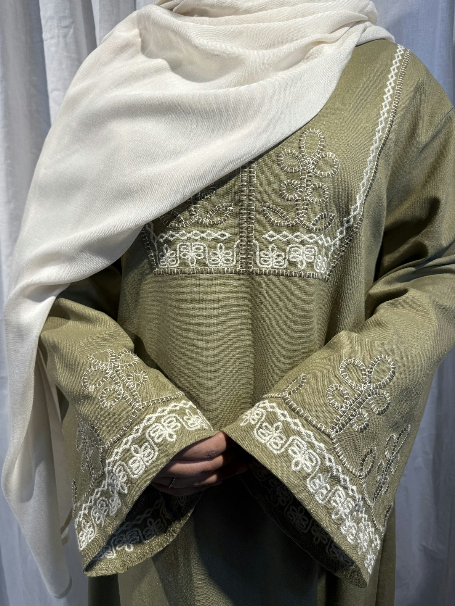 Linen dress green