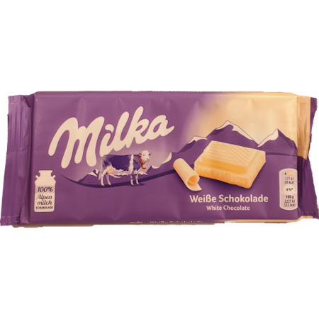 Milka chocolate white 100g