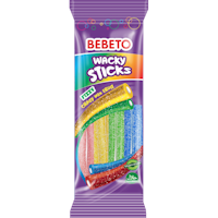 Bebeto Wacky Stick Fizzy Tutti Frutti 180g