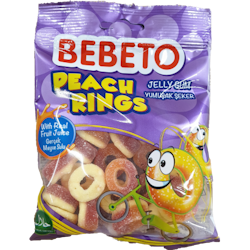 Bebeto  peach Rings 80g