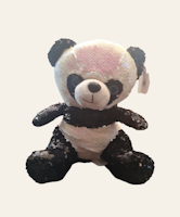 Panda med glittrande paljetter