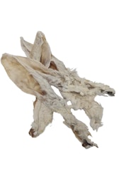 Kaninöron med päls 250 g