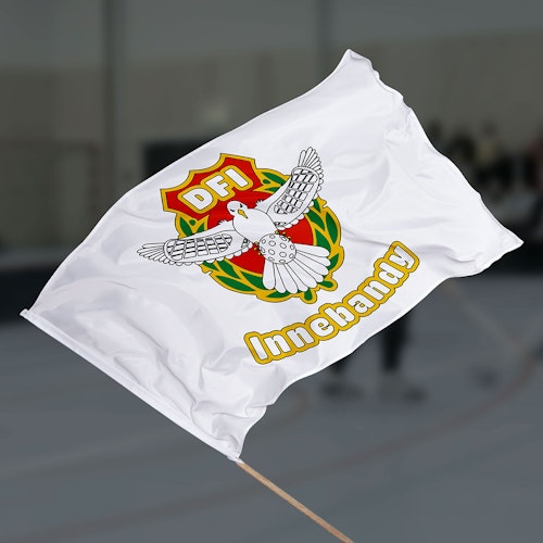 10 supporter flagg med logo