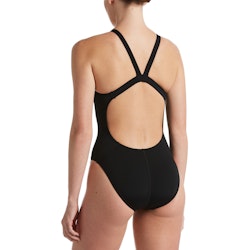 Nike Svart Klassisk Baddräkt - Fast Back One Piece Solid