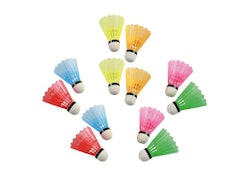 Badmintonbollar i olika färger | 12-pack