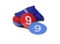 Markeringsplattor med tal -10 till 10