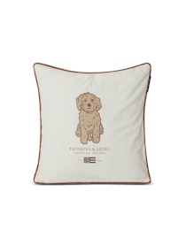 Lexington Pillow Cover Dog Embroidered Cotton/Twill