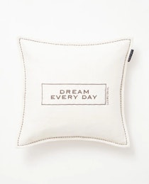 Message Heavy Cotton Pillow White/Gray