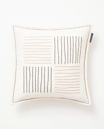 Graphic Heavy Cotton Pillow White/Beige/Grey