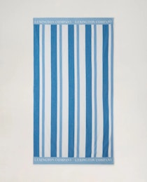 Lexington Striped Terry Beach Towel Blue/White