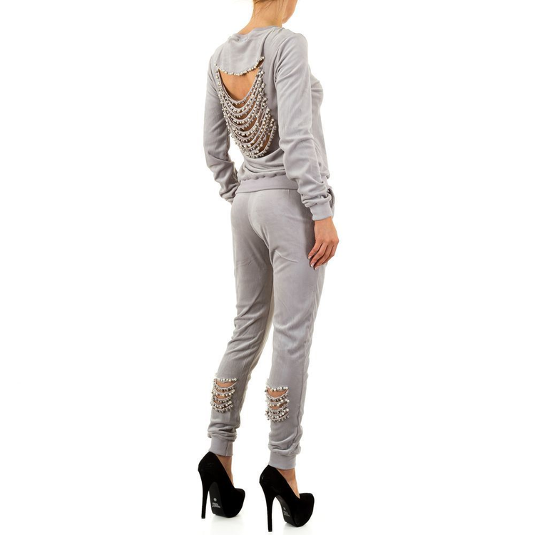 Totally ownitbabe sweats with pearls, a shade of grey!