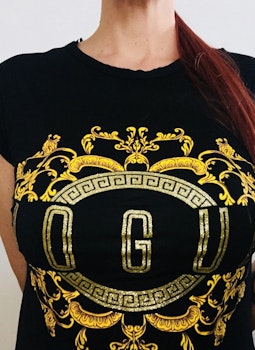 Vogue luxury all black & gold t-shirt! Sista exemplaret