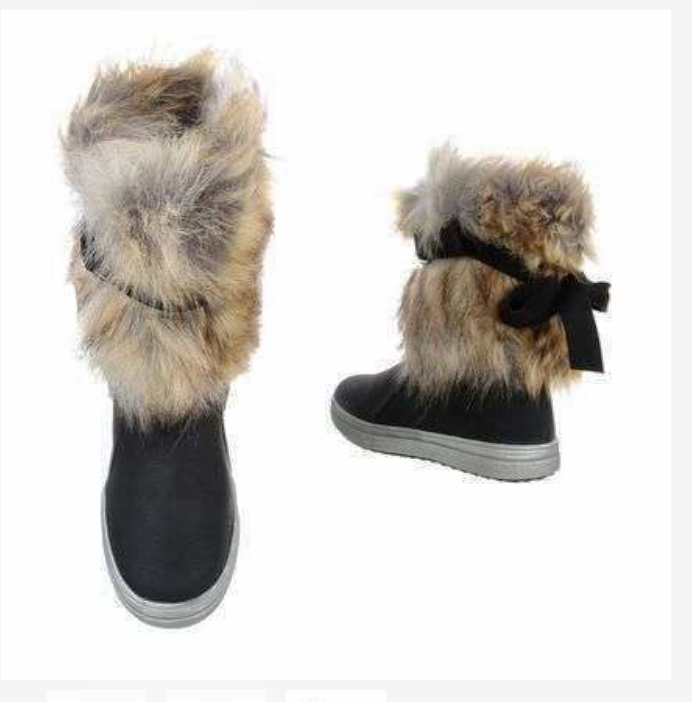 Bring the winter on  faux fur boots!