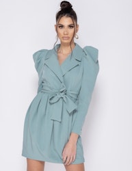 Chic mint wrap over dress