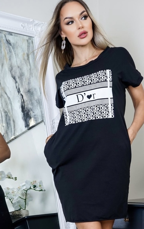 D'or printed T-shirt dress