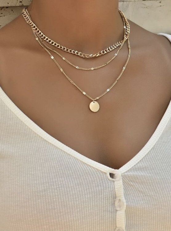 3 in 1 golden necklace