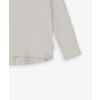 Enfärgad långärmad t-shirt grå