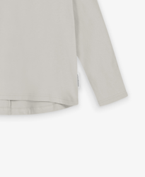 Enfärgad långärmad t-shirt grå
