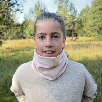 Ribbad tubhalsduk rosa