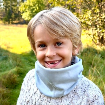 Ribbad tubhalsduk blå