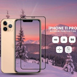 iPhone 11 Pro - 9H Härdat glas - Super kvalitet -3D Skärmskydd