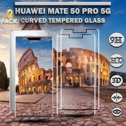 2-Pack Huawei Mate 50 Pro (5G) - Härdat Glas 9H ? Super kvalitet 3D Skärmskydd