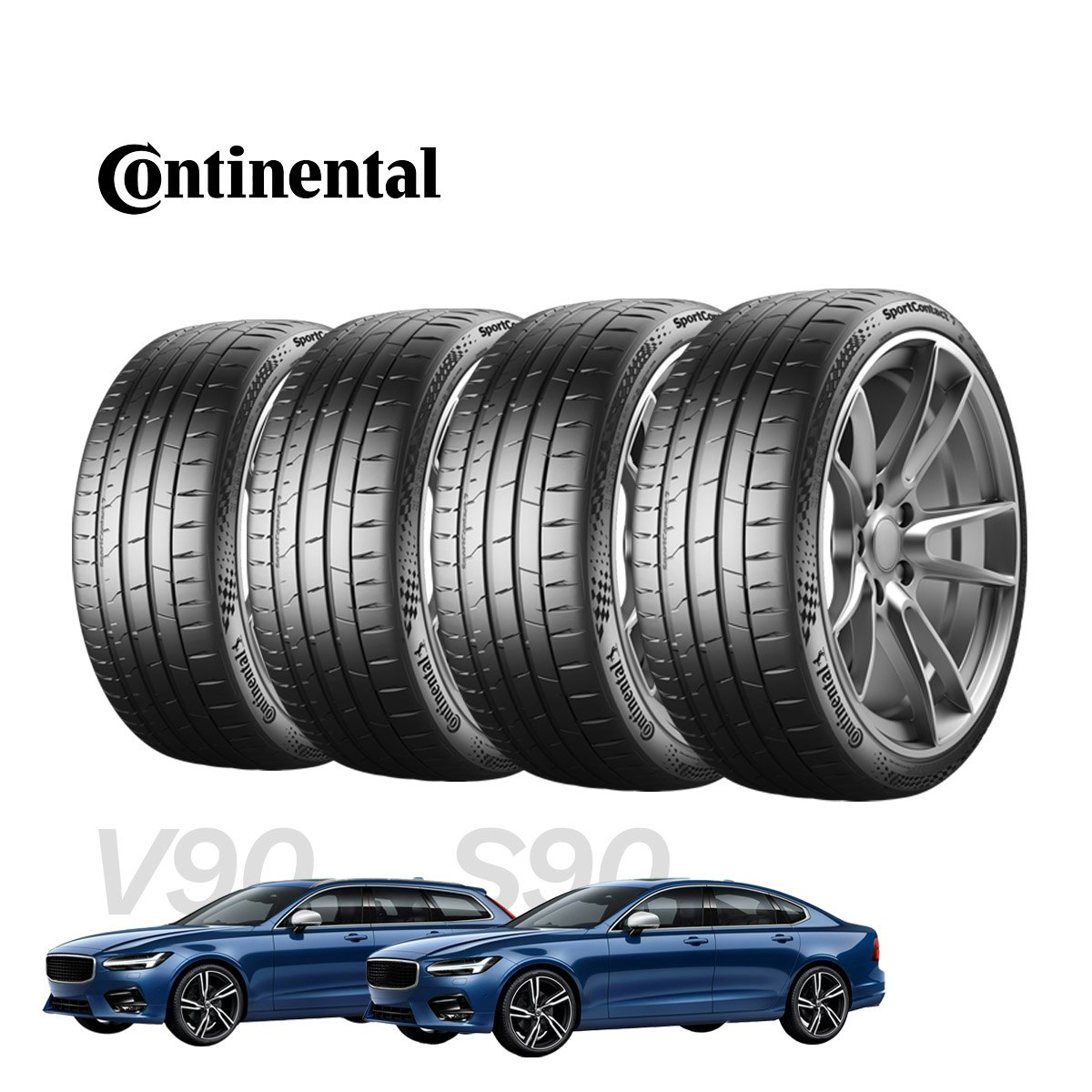 Volvo V90/S90 - Däckpaket Continental SportContact 7 - 255/35R20