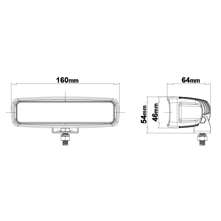 Dikesljuspaket Motorhuv - Universal 2x30W
